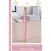#Kalem Lazer Baskılı Kurumsal Hediye Şık Masif Metal Gövde Premium Pembe Metal Roller Kalem