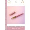 #Kalem Lazer Baskılı Kurumsal Hediye Şık Masif Metal Gövde Premium Pembe Metal Roller Kalem