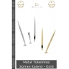 #Kalem Lüks Metal Tasarım Şık Masaüstü Ofis Aksesuarı Modern Prestij Tükenmez Sümen Kalemi Gold