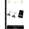 #Anahtarlık Promosyon Kurumsal Lazer Baskı Dayanıklı Paslanmaz Şık Hediye A 11 Metal Anahtarlık Füme