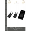 #Anahtarlık Füme Modern Kurumsal Promosyon Lazer Baskı Kaliteli Hediyelik Paslanmaz Metal Anahtarlık