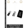 #Anahtarlık Paslanmaz Çelik Mat Lazer Baskı Promosyon Şık Hediyelik Metal Anahtarlık Siyah 1 Adet