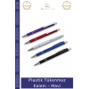 #Kalem Promosyon Logo Baskılı Kaliteli Ergonomik Şık Ofis Gereci Plastik Tükenmez Kalem Mavi