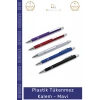 #Kalem Promosyon Logo Baskılı Kaliteli Ergonomik Şık Ofis Gereci Plastik Tükenmez Kalem Mavi
