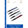 #Kalem Promosyon Kurumsal Logo Baskılı Ergonomik Kaliteli Şık Ofis Plastik Tükenmez Kalem Mavi
