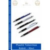 #Kalem Promosyon Kurumsal Logo Baskılı Ergonomik Kaliteli Şık Ofis Plastik Tükenmez Kalem Mavi