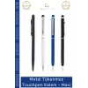 #Kalem Modern Kaliteli Metal Gövde Şık Kurumsal Hediye Ergonomik Tükenmez Touchpen Kalem Mavi