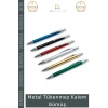 #Kalem Premium Lazer Baskı Kurumsal Prestijli Modern Dayanıklı Şık Metal Tükenmez Kalem Gümüş