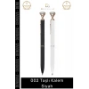 #TaşlıKalem Lüks Metal Gövde Kristal Detaylı Ergonomik Tasarım Kaliteli Mürekkep Taşlı Kalem Siyah