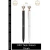 #TaşlıKalem Lüks Metal Gövde Kristal Detaylı Ergonomik Tasarım Kaliteli Mürekkep Taşlı Kalem Siyah
