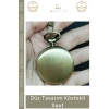 #Eskitme Metal Retro Vintage Kişiye Özel Baskılı Klasik Stil Düz Tasarım Köstekli Saat
