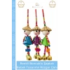 #RüzgarÇanı Renkli Boncuklu Şapkalı El İşçiliği Dekoratif Bahçe Balkon Bebek Tasarımlı Rüzgar Çanı