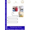 #PantolonAskısı Dayanıklı Elbise Dolabı Düzenleyici Kaymaz Kavramalı Paslanmaz Krom Pantolon Askısı - 2 Adet