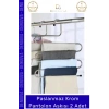 #PantolonAskısı Dayanıklı Elbise Dolabı Düzenleyici Kaymaz Kavramalı Paslanmaz Krom Pantolon Askısı - 2 Adet