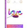 #GeceLambası Tasarım Neon LED Dekoratif Hediyelik Modern Şık Estetik Love Yazılı Masa Gece Lambası