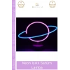 #GeceLambası Dekoratif Modern Gece Lambası Hediye USB Pilli Şık Estetik Neon Işıklı Satürn Lamba