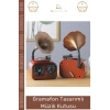 #MüzikKutusu Nostaljik Dekoratif Radyo Görünümlü Kurmalı Vintage Masaüstü Gramofon Tasarımlı Müzik Kutusu