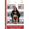#FanteziSütyen Siyah Dantelli Sezon Zarif Şık Seksi Çekici Rahat Feminen Fantezi Kadın Sütyen Takım