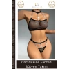 #FanteziSütyen Seksi Zarif Modern Tasarım Konforlu Esnek Şık Zincirli File Fantezi Sütyen Takım