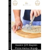#HamurBıçağı Paslanmaz Çelik Keskin Profesyonel Mutfak Pratik Hamur Çift Başlıklı Pizza Hamur Bıçağı