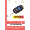 Tartı Dijital Hassas Terazi LCD Ekranlı Taşınabilir Portatif El Terazisi Sağlam Bagaj Tartısı Max 40 Kg