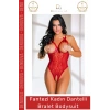 #Bodysuit Fantezi Likralı Tül Kumaş Esnek Şık Tasarım Gecelik Modeli Kadın Dantelli Bralet Bodysuit