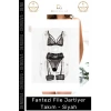 #JartiyerTakım Seksi Dantel Detaylı Esnek Kumaş Vücudu Saran Şık İç Giyim Fantezi File Jartiyer Takım