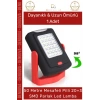 #LedLamba 20 SMD Beyaz Işık 50 Metre Menzil Askılı Pilli Kamp Avcı El Feneri Sert Plastik Parlak Led Lamba