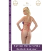 #Bodysuit Kalite Kumaş 100 Dantel Seksi Şık Esnek Standart Moda Pembe Dantelli Fantezi Bodysuit