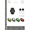 #BisikletLambası Flaşör Motosiklet Bisiklet Scooter Uyumlu USB Şarjlı Mini Taşınabilir Led İkaz Lambası 7 Renkli