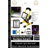 #Projektör 30W COB LED 2400 Lümen IP44 Su Geçirmez SOS Modlu Taşınabilir Kamp Şarjlı Spot Lamba Projektör