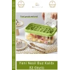 #BuzKalıbı Pratik Düğmeli Kapaklı Gı Sınıfı Mutfak Gereci 32 Yuvalı Buz Küpü Kalıbı Saklama Kutulu