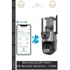 #GüvenlikKamerası 3 Lens Wi Fi IP66 Gece Görüşlü 2 4GHz Çift Ekranlı Hareket Sensörlü HD Güvenlik Kamerası