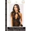 #FanteziGecelik Transparan Boyundan Bağlamalı Seksi Şık Cesur Tasarım Yerli Zarif Siyah Fantezi Gecelik