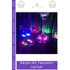 #Led 6 cm 3 Modlu Dekoratif Cam Taban Aydınlatma Ekipmanı Nargile Altı Yapışkanlı Led Işık
