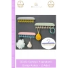 #Askı Mutfak Banyo Düzenleyici Organizer Delme Gerektirmeyen Kancalı Yapışkanlı Dolap Askısı - 2 Adet