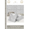 #Sticker Mutfak Banyo Tezgah Duvar Sticker Isıya Dayanıklı Yapışkanlı Gri Mermer Desen 30x30cm - 2 Adet