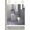 #Sticker Mutfak Banyo Tezgah Duvar Sticker Isıya Dayanıklı Yapışkanlı Gri Mermer Desen 30x30cm - 2 Adet