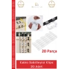 #Klips Yapışkanlı Masaüstü Ofis Düzenleyici Pratik Güçlü Kablo Sabitleyici Klips Seti - 20 Adet