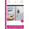 #Kulp Kristal Elmas Kesim Vidasız Montaj Dekoratif Çok Amaçlı Yapışkanlı Tutacak Buton - 4 Adet