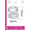 #Kulp Kristal Elmas Kesim Vidasız Montaj Dekoratif Çok Amaçlı Yapışkanlı Tutacak Buton - 4 Adet