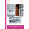 #Kulp Kristal Elmas Kesim Vidasız Montaj Dekoratif Çok Amaçlı Yapışkanlı Tutacak Buton - 4 Adet