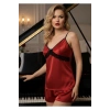 #Babydoll Kırmızı Şık Kaliteli Penye Kumaş Rahat Kadın Ev Giyim Modeli Saten Babydoll Şortlu Takım