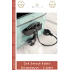 #KabloDüzenleyici Mutfak Tezgah Küçük Ev Aletleri Airfryer Kahve Makinesi Siyah Kablo Düzenleyici - 2 Adet