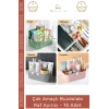 #RafAyırıcı Mutfak Düzenleyici Plastik Organizer Dolap İçi Pratik Set Buzdolabı Raf Ayırıcı - 10 Adet