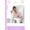 #ÇocukKlozet Ergonomik Güvenli Hijyenik Kaymaz Tuvalet Eğitimi Pembe Kulplu Çocuk Klozet Adaptörü