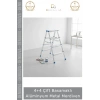 #Merdiven Dayanıklı Hafif Katlanabilir 92 cm Çift Yön 4+4 Çift Basamaklı Alüminyum Metal Merdiven