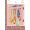 #Askı Dolap İçi Pratik Askılık Organizer 10 Kancalı Raylı Mutfak Banyo Düzenleyici Askı