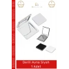 #Ayna Modern El İşçiliği Lüks Dekoratif Salon Antre Tasarım Şık Çerçeveli Derili Ayna Siyah