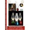 #LedLamba Nostaljik Şarjlı USB Üfleme Sensörlü Dimmerli Masa Retro Gaz Lambası Tasarımlı LED Lamba - 1 Adet